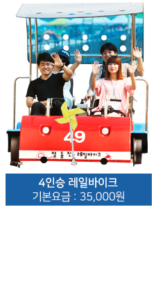 4인승 레일바이크 기본요금 : 30,000원